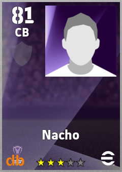 Nacho — CB, OVR 81, MAX 81