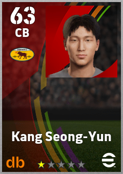 Kang Seong-Yun — CB, OVR 63, MAX 63