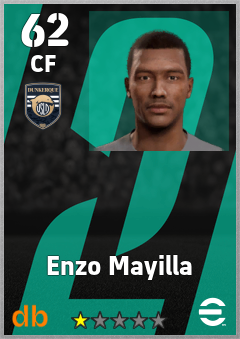 Enzo Mayilla — CF, OVR 62, MAX 62