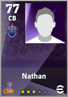 Nathan — CB, OVR 77, MAX 77