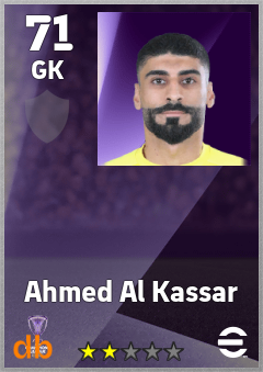 Ahmed Al Kassar — GK, OVR 71, MAX 71