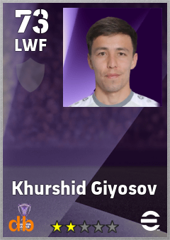 Khurshid Giyosov — LWF, OVR 73, MAX 73