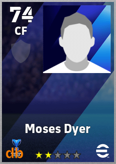 Moses Dyer — CF, OVR 74, MAX 74