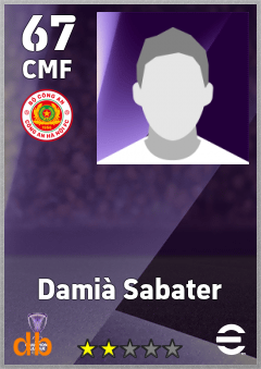 Damià Sabater — CMF, OVR 67, MAX 67