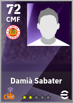 Damià Sabater — CMF, OVR 72, MAX 72