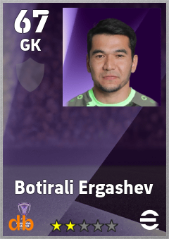 Botirali Ergashev — GK, OVR 67, MAX 67