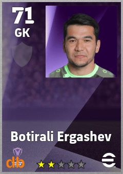Botirali Ergashev — GK, OVR 71, MAX 71