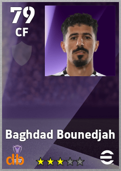 Baghdad Bounedjah — CF, OVR 79, MAX 79