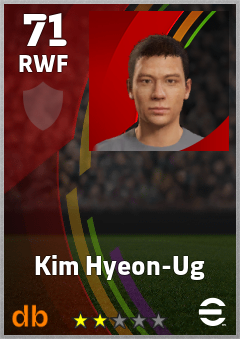 Kim Hyeon-Ug — RWF, OVR 71, MAX 71