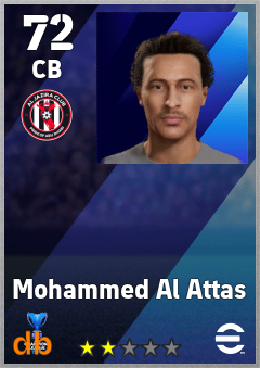 Mohammed Al Attas — CB, OVR 72, MAX 72