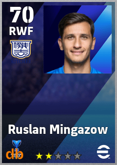 Ruslan Mingazow — RWF, OVR 70, MAX 70