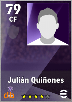 Julián Quiñones — CF, OVR 79, MAX 79
