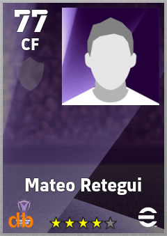 Mateo Retegui — CF, OVR 77, MAX 77