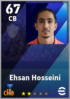 Ehsan Hosseini — CB, OVR 67, MAX 67