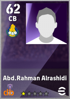Abd.Rahman Alrashidi — CB, OVR 62, MAX 62