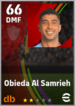 Obieda Al Samrieh — DMF, OVR 66, MAX 66