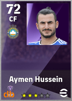 Aymen Hussein — CF, OVR 72, MAX 72