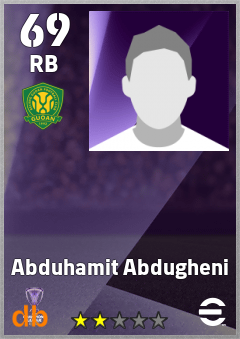 Abduhamit Abdugheni — RB, OVR 69, MAX 69