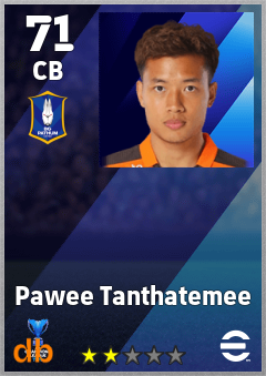 Pawee Tanthatemee — CB, OVR 71, MAX 71