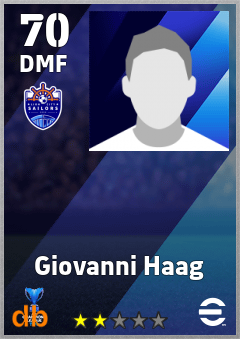 Giovanni Haag — DMF, OVR 70, MAX 70