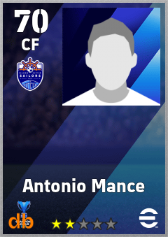 Antonio Mance — CF, OVR 70, MAX 70