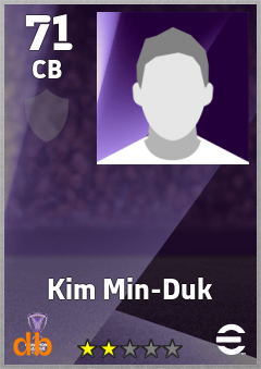 Kim Min-Duk — CB, OVR 71, MAX 71