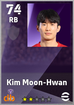 Kim Moon-Hwan — RB, OVR 74, MAX 74