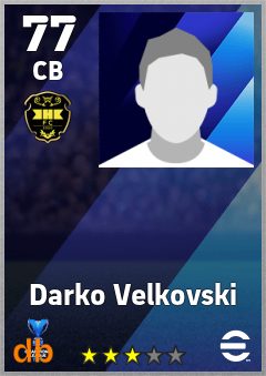 Darko Velkovski — CB, OVR 77, MAX 77