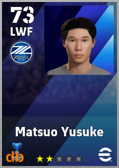 Matsuo Yusuke — LWF, OVR 73, MAX 73
