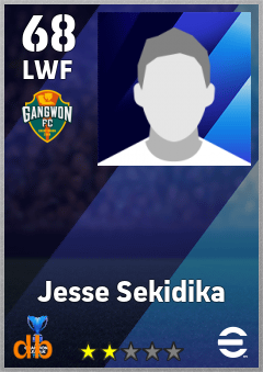 Jesse Sekidika — LWF, OVR 68, MAX 68