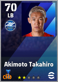 Akimoto Takahiro — LB, OVR 70, MAX 70