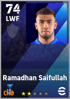 Ramadhan Saifullah — LWF, OVR 74, MAX 74