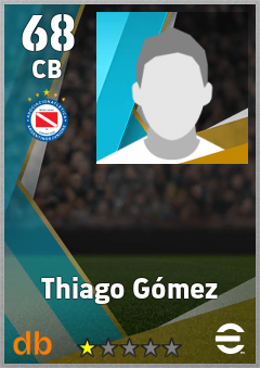 Thiago Gómez — CB, OVR 68, MAX 68