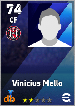 Vinicius Mello — CF, OVR 74, MAX 74