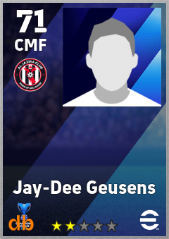 Jay-Dee Geusens — CMF, OVR 71, MAX 71