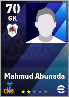 Mahmud Abunada — GK, OVR 70, MAX 70