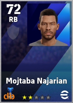 Mojtaba Najarian — RB, OVR 72, MAX 72