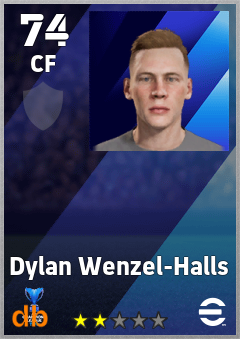 Dylan Wenzel-Halls — CF, OVR 74, MAX 74