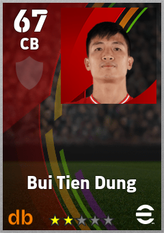 Bui Tien Dung — CB, OVR 67, MAX 67