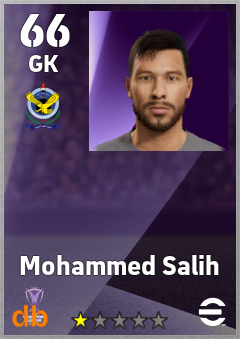 Mohammed Salih — GK, OVR 66, MAX 66