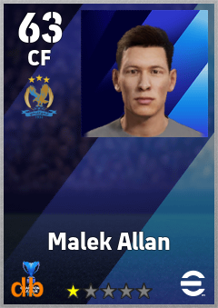 Malek Allan — CF, OVR 63, MAX 63