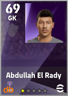 Abdullah El Rady — GK, OVR 69, MAX 69