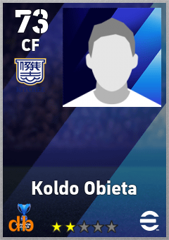 Koldo Obieta — CF, OVR 73, MAX 73