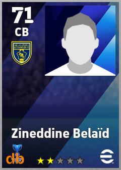 Zineddine Belaïd — CB, OVR 71, MAX 71