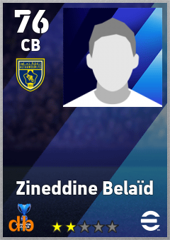Zineddine Belaïd — CB, OVR 76, MAX 76
