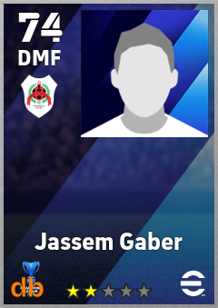 Jassem Gaber — DMF, OVR 74, MAX 74