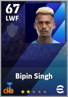 Bipin Singh — LWF, OVR 67, MAX 67