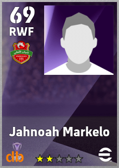 Jahnoah Markelo — RWF, OVR 69, MAX 69