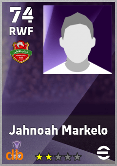 Jahnoah Markelo — RWF, OVR 74, MAX 74