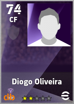 Diogo Oliveira — CF, OVR 74, MAX 74